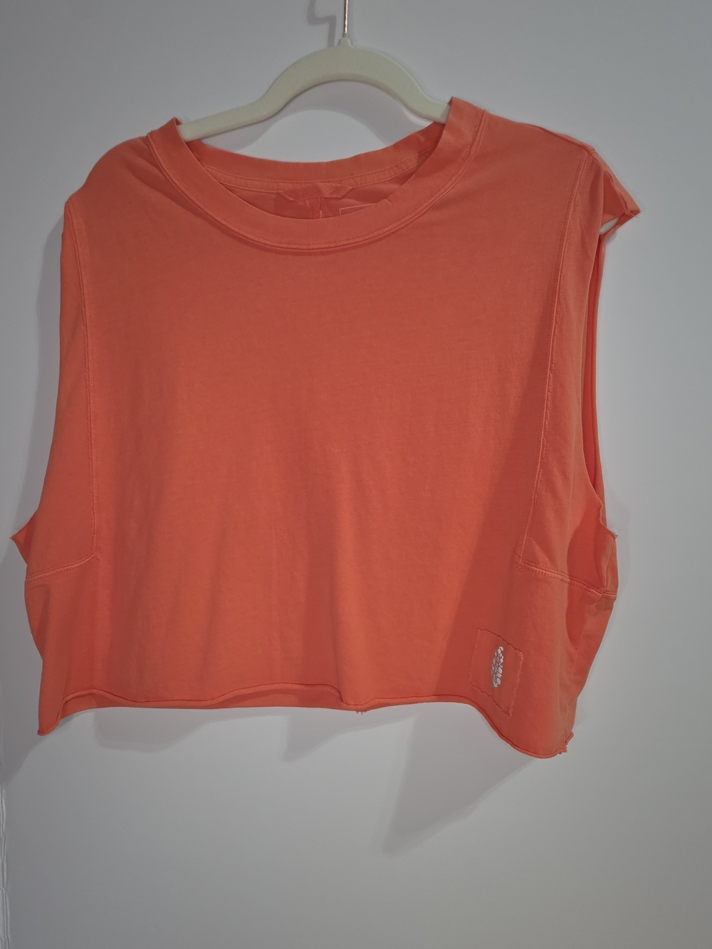 Free People Movement Inspire Tank NWOT XS Charged Up Coral Cropped Muscle Tee